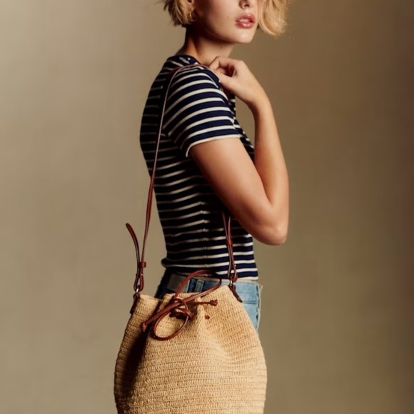 Sezane Farrow Bag Raphia Natural Straw - Picture 2 of 13